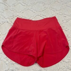 Lululemon high rise speed up shorts.
